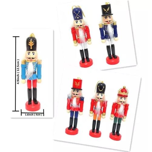 X4 CASCANUECES NAVIDEÑOS ADORNOS PARA ÁRBOL DE NAVIDAD MULTICOLOR - 2