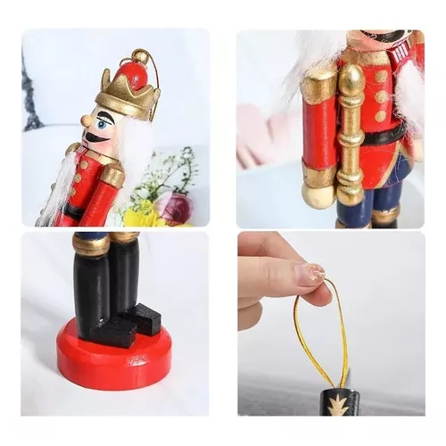 X4 CASCANUECES NAVIDEÑOS ADORNOS PARA ÁRBOL DE NAVIDAD MULTICOLOR - 3