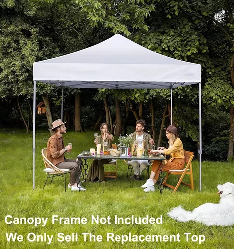 CARPA LONA DE REPUESTO PARA TOLDO, 3X3 M, IMPERMEABLE, COLOR BLANCO - 3