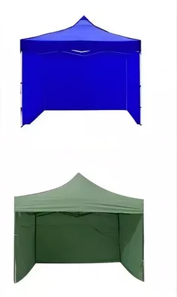 LONA DE REPUESTO PARA PARED LATERAL DE TOLDO PLEGABLE, 3X3 M, JARDÍN, COLOR ROJO - 2