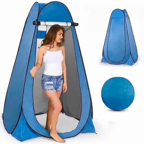 CARPA CASETA DE BAÑO Y VESTIDOR PORTÁTIL PARA CAMPING, 1 PERSONA, COLOR VERDE - 4