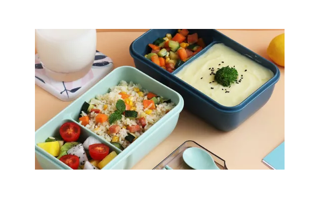 LONCHERA LUNCHBOX DE 2 NIVELES CON CUCHARA Y PALITOS DE SUSHI, 850 ML, COLOR VERDE - 5