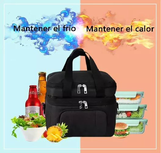 LONCHERA ESCOLAR IMPERMEABLE 10 L GRAN CAPACIDAD Y BANDOLERA - 4