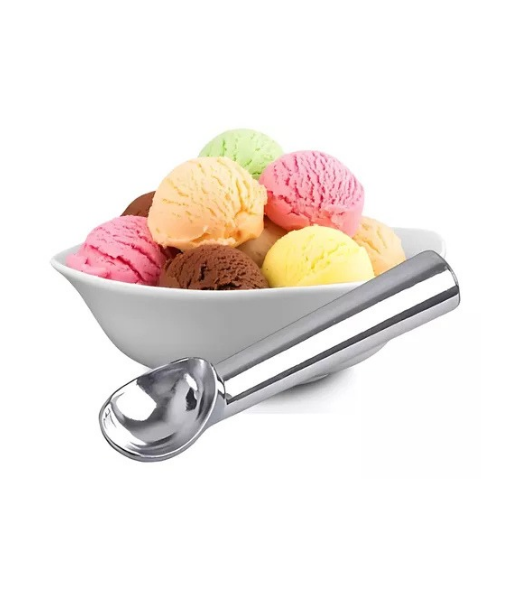 CUCHARA HELADO ALUMINIO RESISTENTE COLOR PLATA - 2