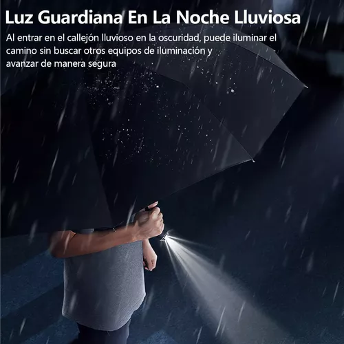PARAGUAS LED, AUTOMÁTICO ABRE-CIERRA BOTÓN NEGRO - 5