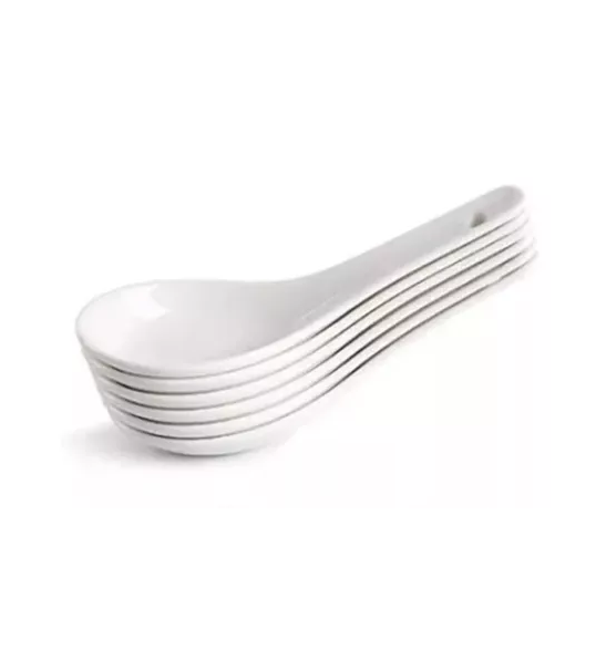 PACK CUCHARAS CERAMICA CEVICHE APERITIVO COCTEL BLANCO - 1