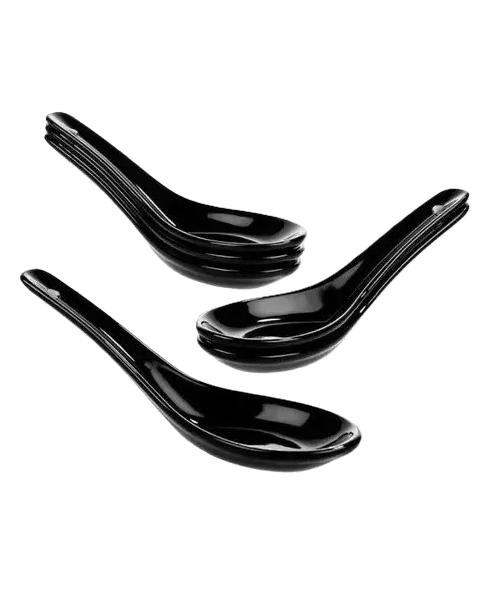 PACK CUCHARAS CERÁMICA PORCELANA NEGRA CEVICHE NEGRO - 1