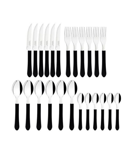 CUBIERTOS LEME NEGRO PARA COCINA HOGAR - 3
