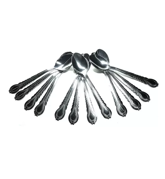 CUCHARAS TÉ CAFÉ POSTRES INOX COLOR PLATA - 2