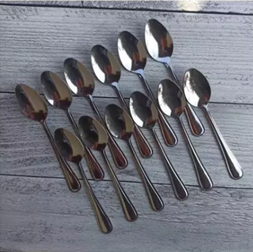 PACK CUCHARAS TE CAFE POSTRE COCINA COLOR PLATA - 2