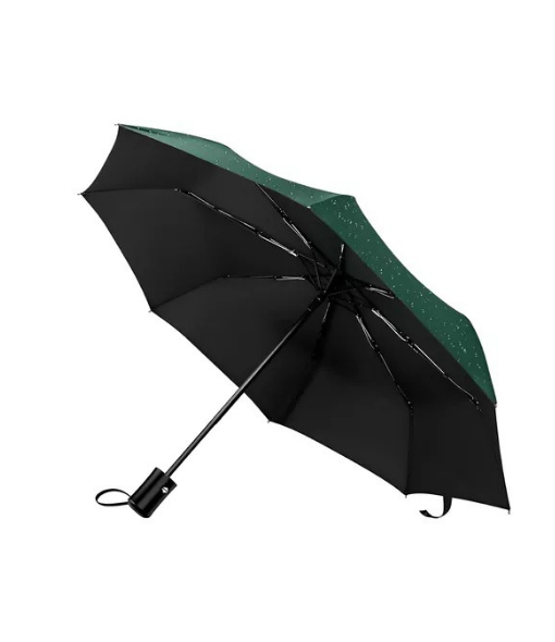PARAGUAS LLUVIA PLEGABLE AUTOMATICO VARILLAS COLOR VERDE - 1