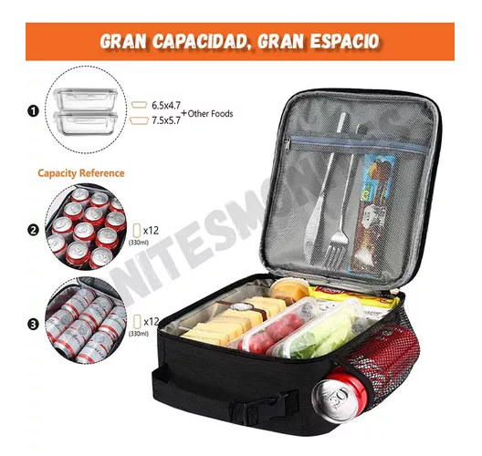 LONCHERA TÉRMICA PORTÁTIL PARA HOMBRE BOLSA DE ALMUERZO - 3
