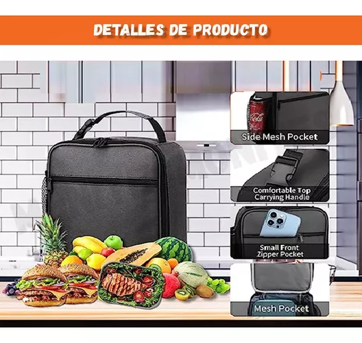 LONCHERA TÉRMICA PORTÁTIL PARA HOMBRE BOLSA DE ALMUERZO - 6