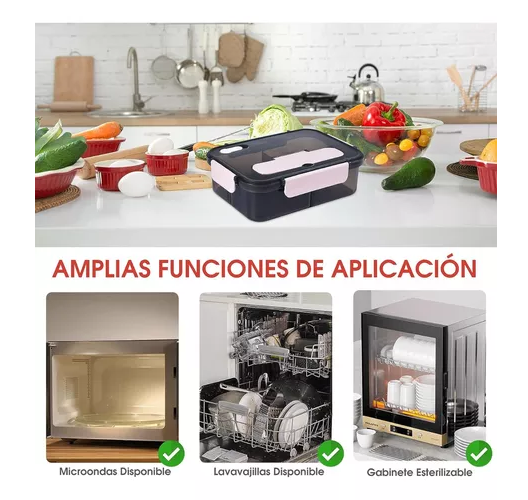 FIAMBRERA PORTÁTIL TÉRMICA, LUNCH BOX DE GRAN CAPACIDAD 1500 ML - 6