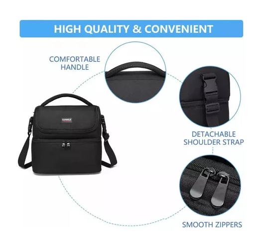 LONCHERA ESCOLAR BOLSO TÉRMICO PORTÁTIL, IMPERMEABLE - 3