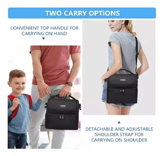 LONCHERA ESCOLAR BOLSO TÉRMICO PORTÁTIL, IMPERMEABLE - 5