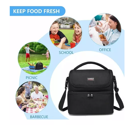 LONCHERA ESCOLAR BOLSO TÉRMICO PORTÁTIL, IMPERMEABLE - 6