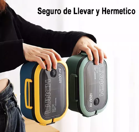 LONCHERA HERMÉTICA 1200 ML PARA ALMUERZO Y COLACIÓN - 3
