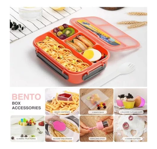 SET LONCHERA TÉRMICA Y FIAMBRERA PARA NIÑOS Y ADULTOS COLOR ROSADO - 5