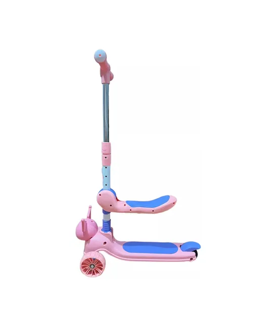 SCOOTER NIÑA RUEDAS KUROMI, LUCES LED RUEDA ROSADO - 2