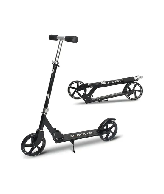SCOOTER MONOPATIN PLEGABLE METALICO RUEDAS COLOR NEG - 1