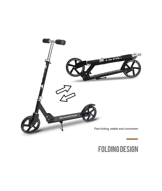 SCOOTER MONOPATIN PLEGABLE METALICO RUEDAS COLOR NEG - 2