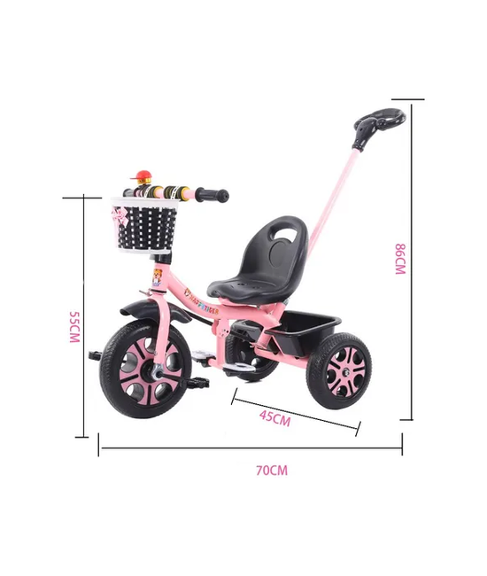 TRICICLO INFANTIL METÁLICO GUÍA PESO MÁXIMO MULTICOLOR - 4