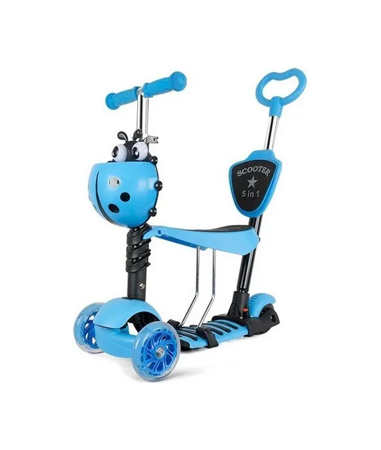 MONOPATÍN SCOOTER EN LUZ LED COLOR CELESTE - 1