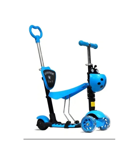 MONOPATÍN SCOOTER EN LUZ LED COLOR CELESTE - 3