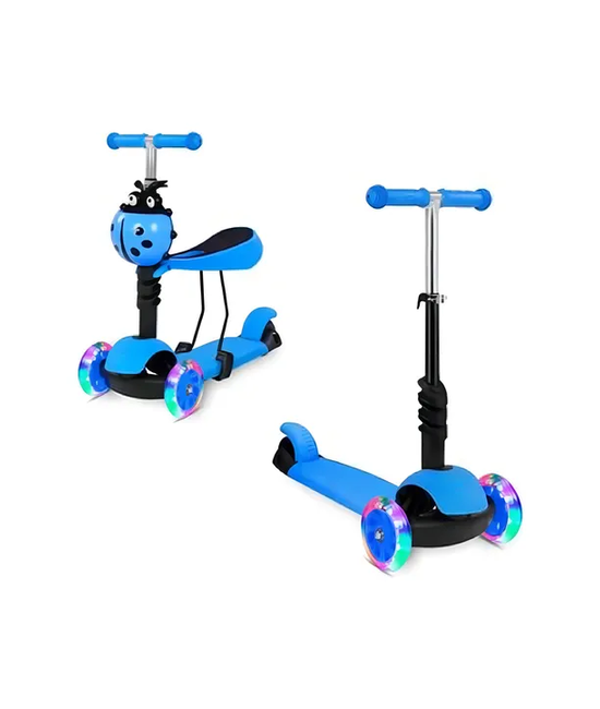 MONOPATÍN SCOOTER EN LUZ LED COLOR CELESTE - 5