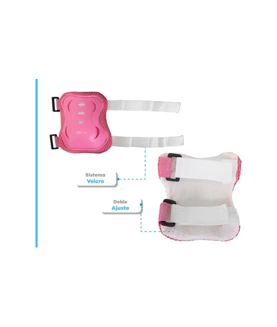 MONOPATÍN LUCES T-GO RUEDAS + CASCO Y PROTECCIONES ROSADO - 2