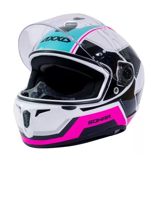 CASCO DE MOTO AXXIS DRAKEN S, SONAR A8, COLOR ROSA FLUOR BRILLO - 3