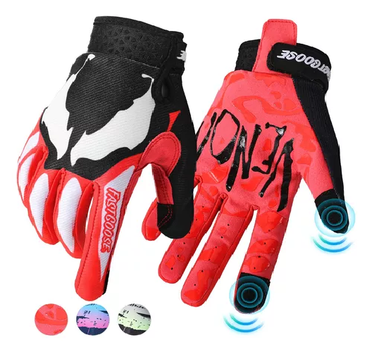 GUANTES DE MOTO CON PANTALLA TÁCTIL PARA HOMBRE Y MUJER, TALLA L, COLOR ROJO - 1