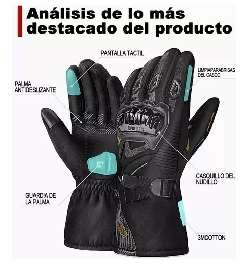 GUANTES SUOMY INVIERNO IMPERMEABLE PARA MOTOCICLISTA TÉRMICO, TALLA 2XL - 2