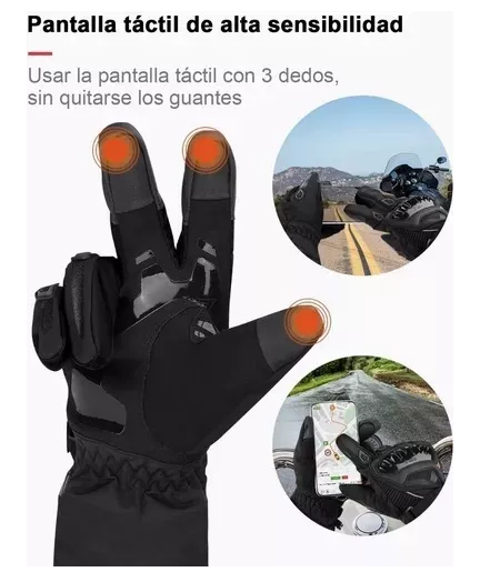 GUANTES SUOMY INVIERNO IMPERMEABLE PARA MOTOCICLISTA TÉRMICO, TALLA 2XL - 3