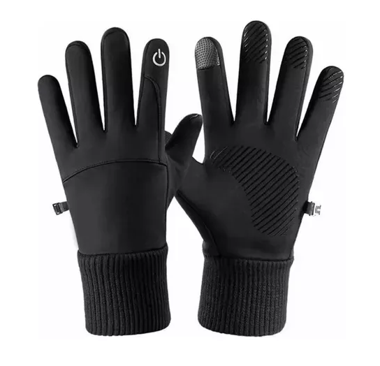 GUANTES IMPERMEABLES TÉRMICOS DE MOTO TALLA XL, COLOR NEGRO - 1