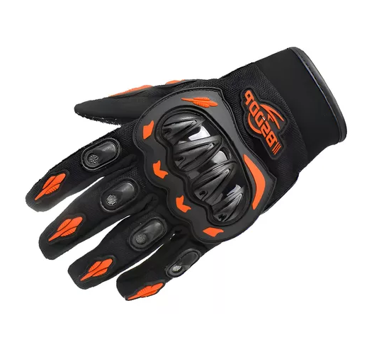 GUANTES DE MOTO PROTECCIÓN INVIERNO IMPERMEABLES, TALLA XL, COLOR NARANJA - 1
