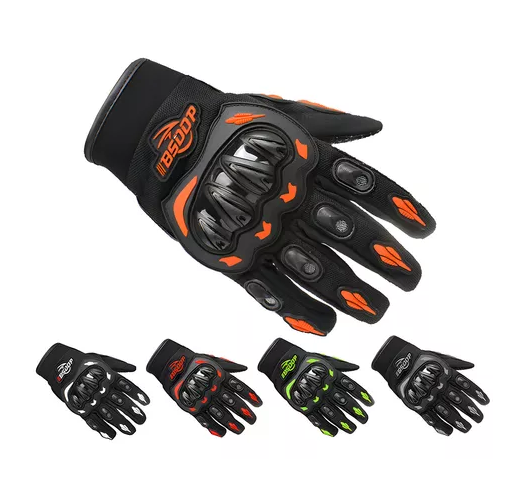 GUANTES DE MOTO PROTECCIÓN INVIERNO IMPERMEABLES, TALLA XL, COLOR NARANJA - 5