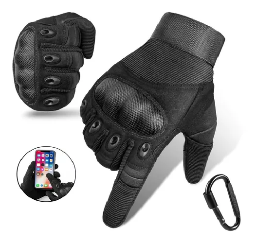 GUANTES DE MOTO CON PANTALLA TÁCTIL Y MOSQUETÓN, TALLA XXL - 1