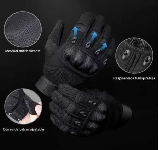 GUANTES DE MOTO CON PANTALLA TÁCTIL Y MOSQUETÓN, TALLA XXL - 3