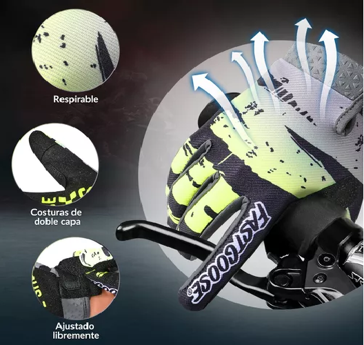 GUANTES DE MOTO CON PANTALLA TÁCTIL PARA HOMBRE Y MUJER, TALLA M, COLOR VERDE - 3