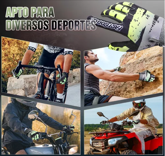 GUANTES DE MOTO CON PANTALLA TÁCTIL PARA HOMBRE Y MUJER, TALLA M, COLOR VERDE - 7