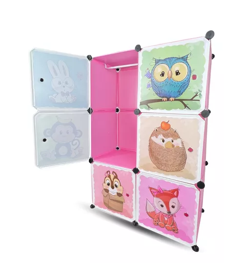 ORGANIZADOR INFANTIL MODULAR PARA CLOSET ROSADO - 1