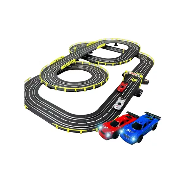 AUTOMÓVIL ELÉCTRICO DE PISTA DE CARRERAS, VEHÍCULO FERROVIARIO MULTICOLOR - 1