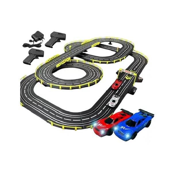 AUTOMÓVIL ELÉCTRICO DE PISTA DE CARRERAS, VEHÍCULO FERROVIARIO MULTICOLOR - 3