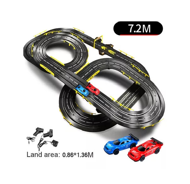 AUTOMÓVIL ELÉCTRICO DE PISTA DE CARRERAS, VEHÍCULO FERROVIARIO MULTICOLOR - 4
