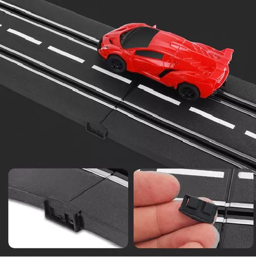 AUTOMÓVIL ELÉCTRICO DE PISTA DE CARRERAS, VEHÍCULO FERROVIARIO MULTICOLOR - 8