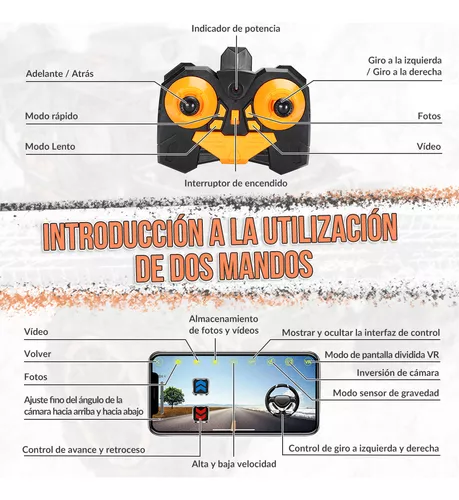 AUTO A CONTROL REMOTO RECARGABLE CON CÁMARA HD WIFI EN COLOR NEGRO - 5