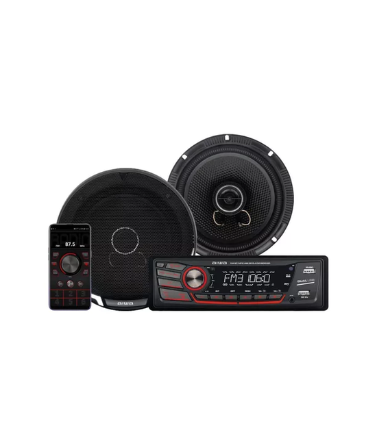 RADIO AUTO AIWA AW-C2016BT CON 2 PARLANTES DE 6.5', COLOR EN COLOR NEGRO - 1