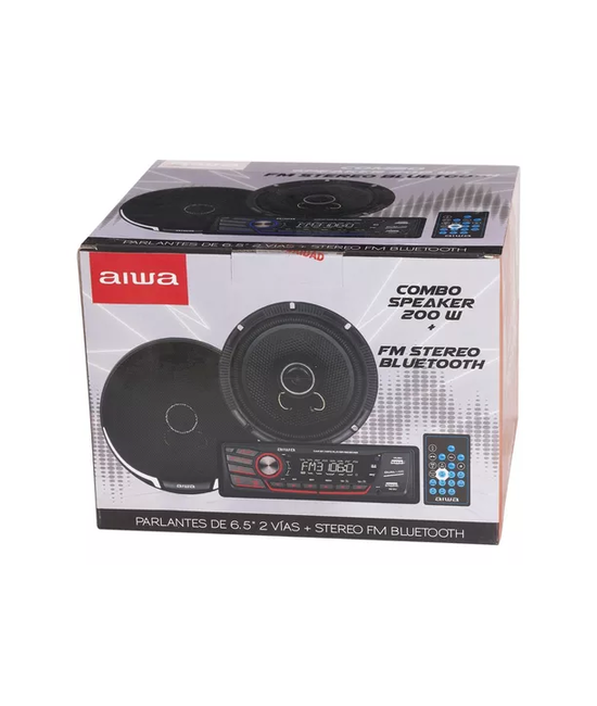 RADIO AUTO AIWA AW-C2016BT CON 2 PARLANTES DE 6.5', COLOR EN COLOR NEGRO - 2